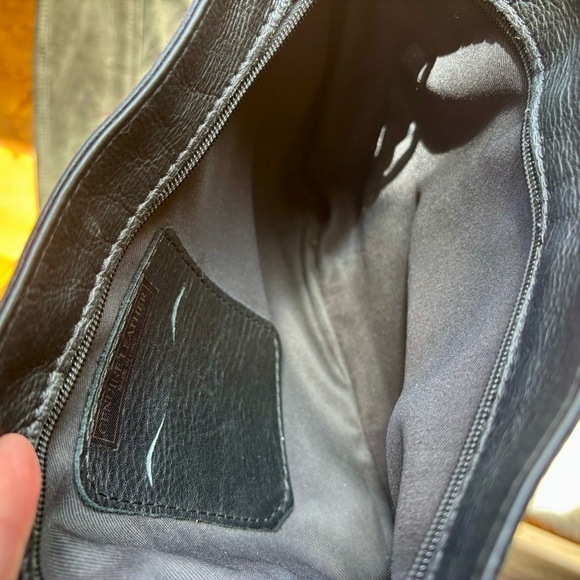 Italian Made Red Cowhide Black Leather Crossbody Bag - Picture 8 of 14